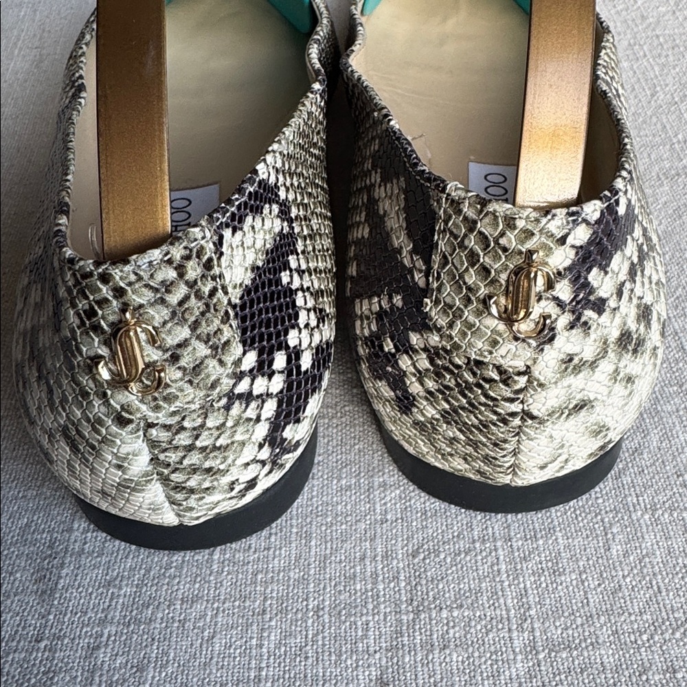 JIMMY CHOO Modell Squared Toe Snake Flats Sz 36 - Picture 6 of 10